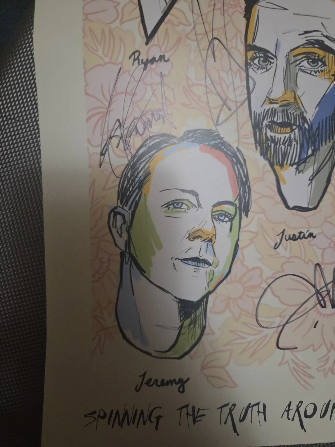 Blue October Band Autographed Poster Spinning The Truth Around 2023 Fall Tour, изображение 5