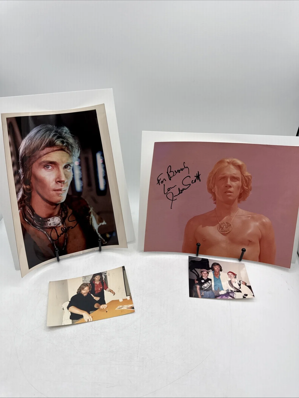 Judson Scott — Judson Scott Signed 8x10 Photo Star Trek Photos Lot of 2 with Convention photos
