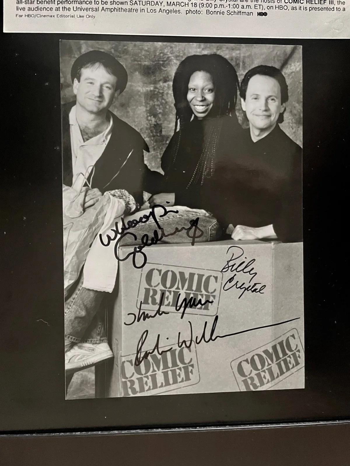 Robin Williams — Robin Williams Signed 10x20 Framed Hand Signed Autographed W / T.M COA, image 4