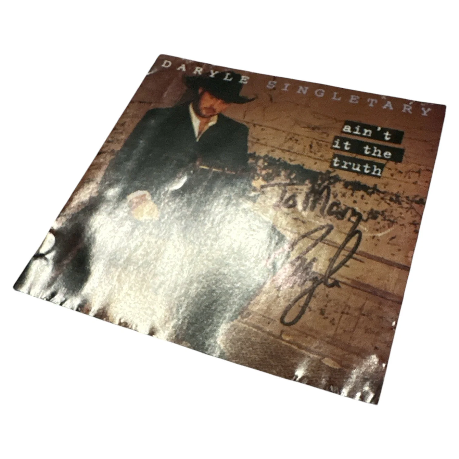 Daryle Singletary (d. 2018) Autograph Signed “Ain’t It The Truth” CD Cover Art!, изображение 2