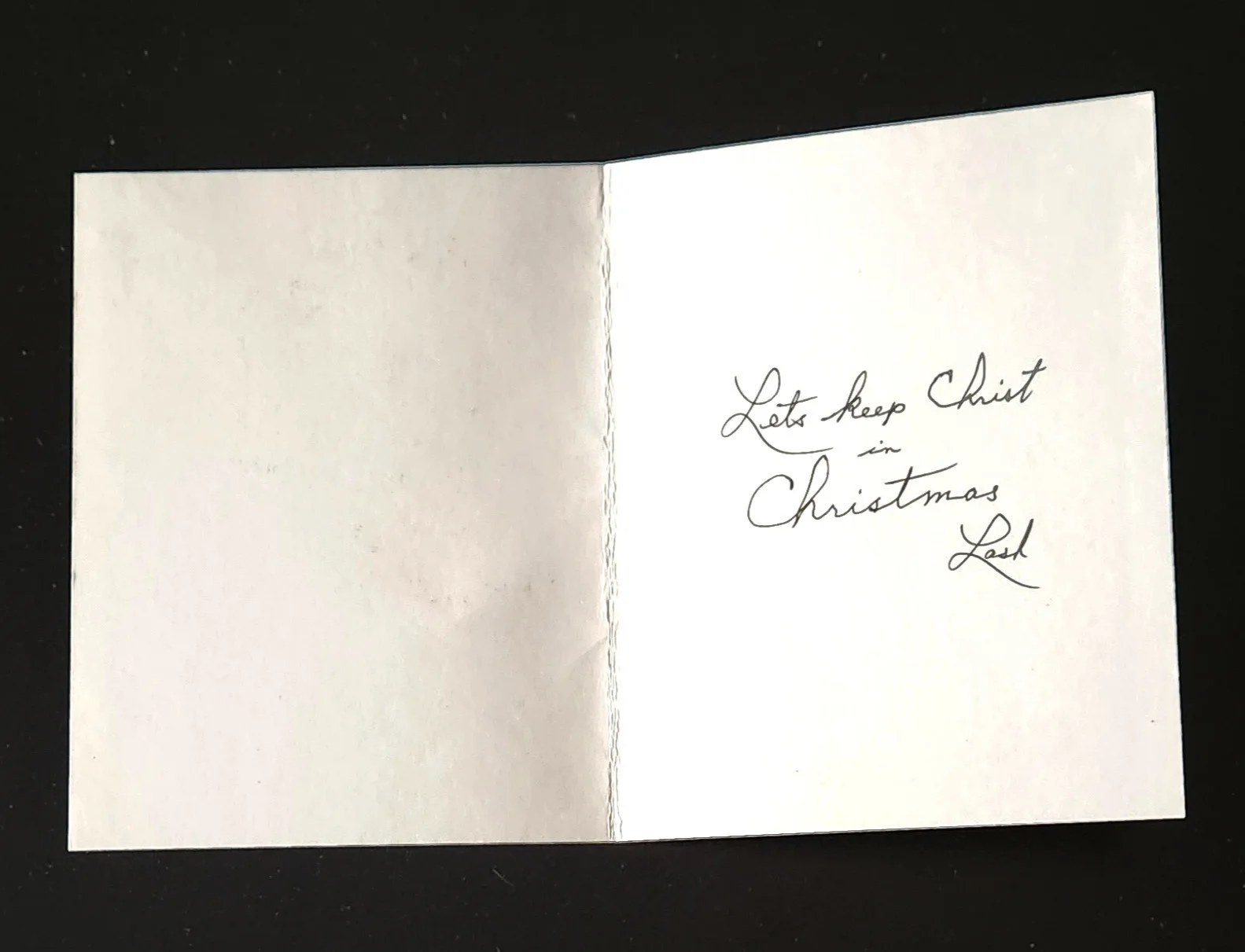 LASH LA RUE — LASH LA RUE signed autographed B&W 8x10 w/ 4x5.5" Christmas Card, image 2