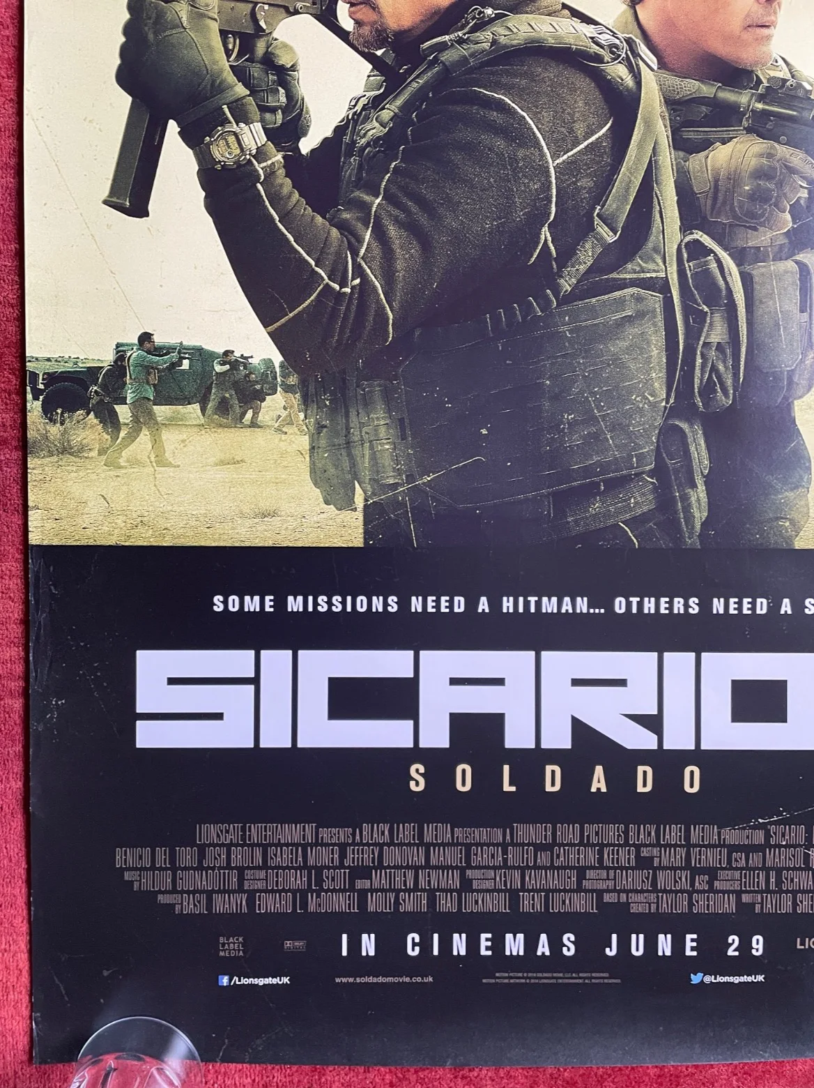 SICARIO 2: DAY OF THE SOLDADO (2018) Original UK One Sheet Movie Poster, изображение 4