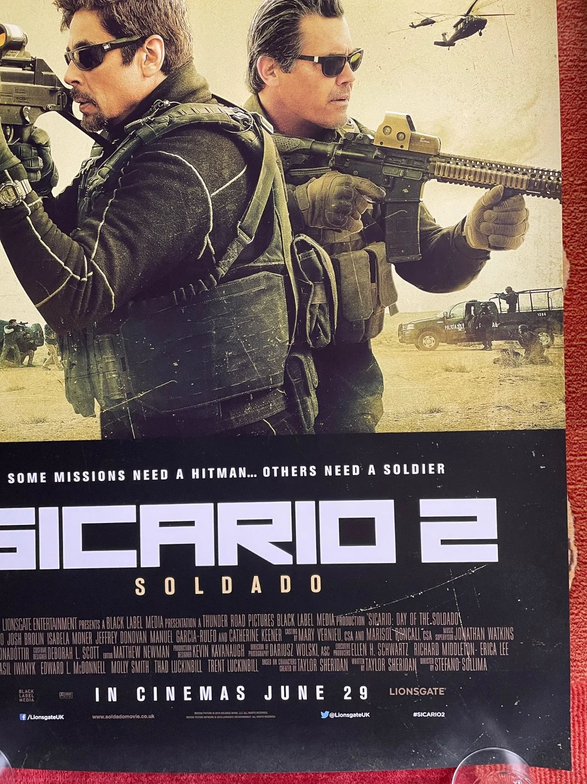 SICARIO 2: DAY OF THE SOLDADO (2018) Original UK One Sheet Movie Poster, изображение 5