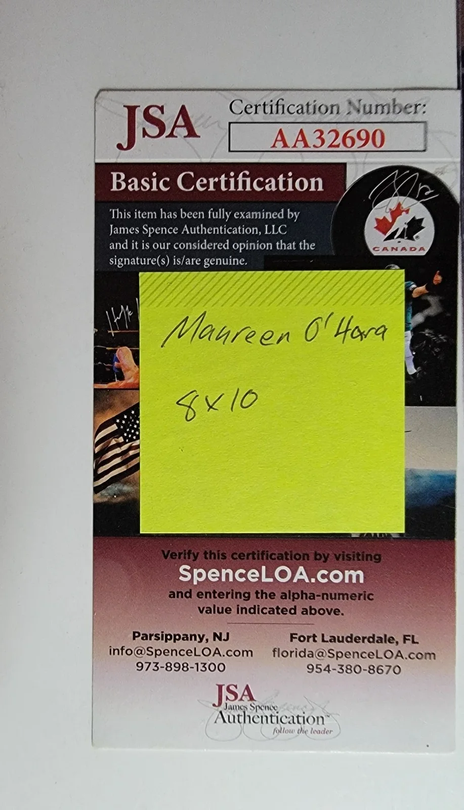 Maureen O'Hara — Maureen O'Hara Authentic Signed 8x10 Photo W/ JSA COA Miracle on 34th Street, изображение 2