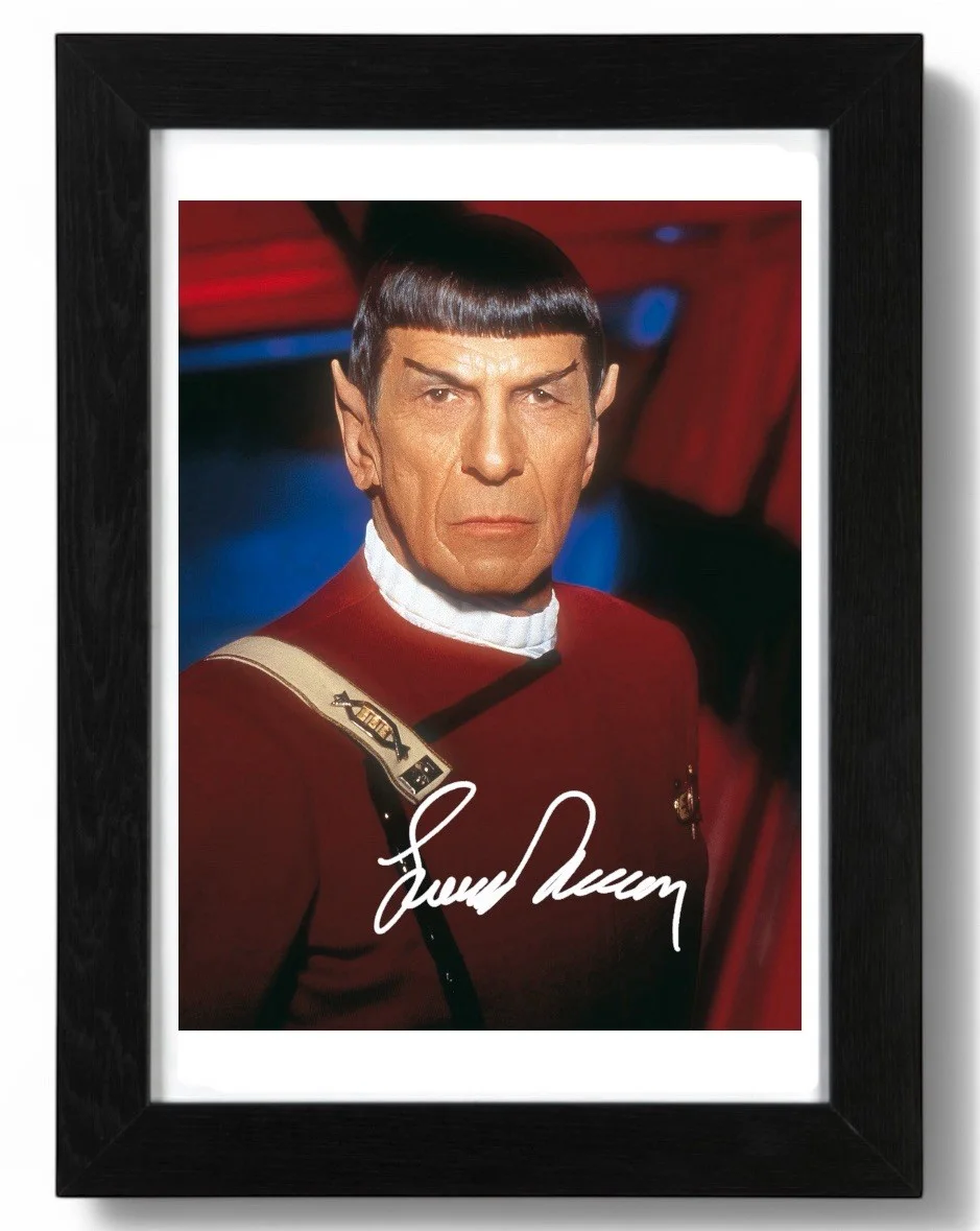 Leonard Nimoy Signed autograph PHOTO Pre Print 6x4/A4/ Framed, изображение 2