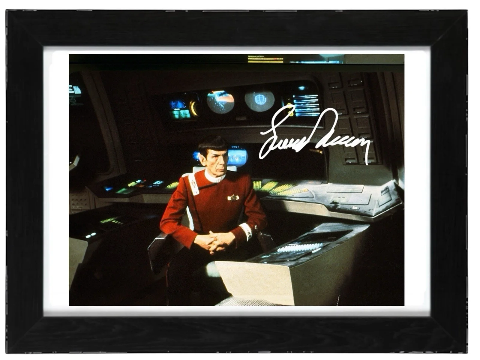 Leonard Nimoy Signed autograph PHOTO Pre Print 6x4/A4/ Framed, image 2