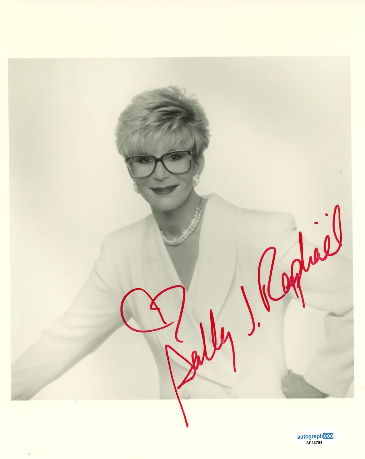 Sally Jessy Raphael — Sally Jessy Raphael "Sally Jessy Raphael" AUTOGRAPH Signed 8x10 Photo ACOA, изображение 2