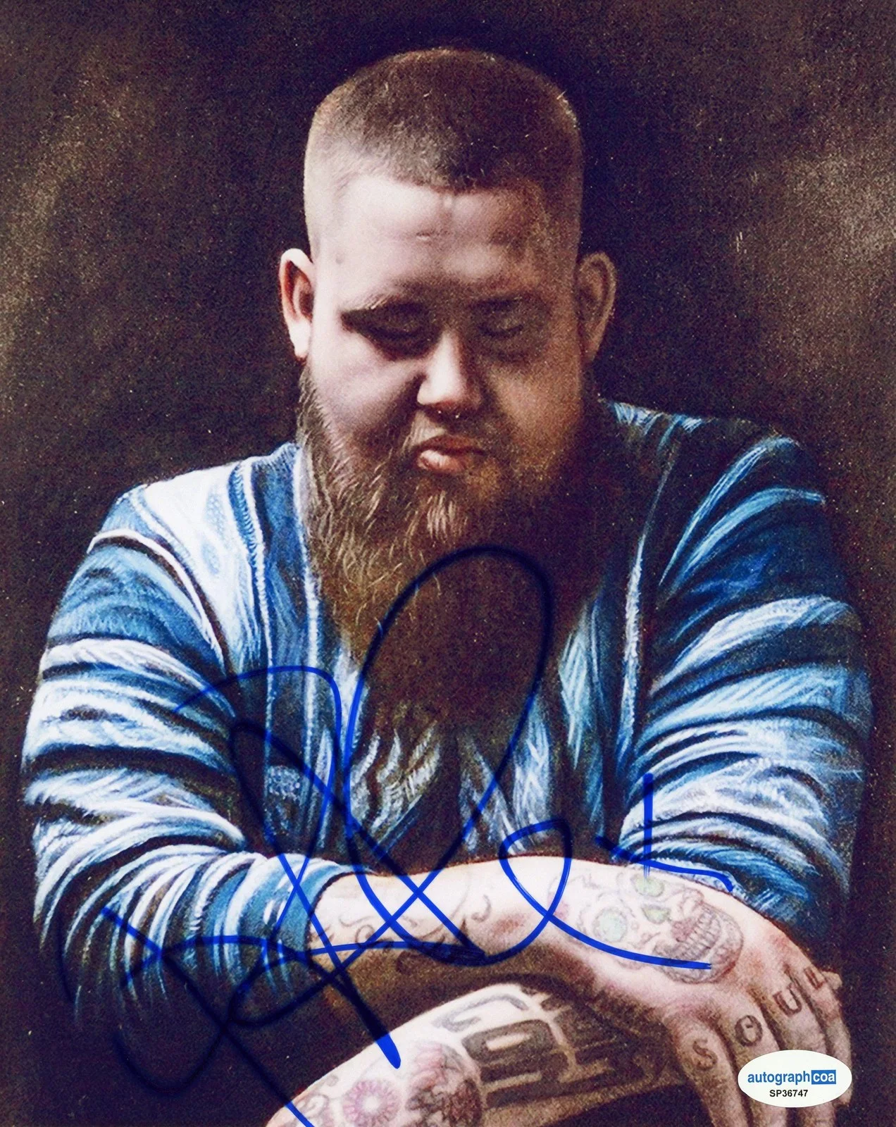 Rag'n'Bone Man — Rag'n'Bone Man "Human" Soul Singer AUTOGRAPH Signed 8x10 Photo ACOA, изображение 2
