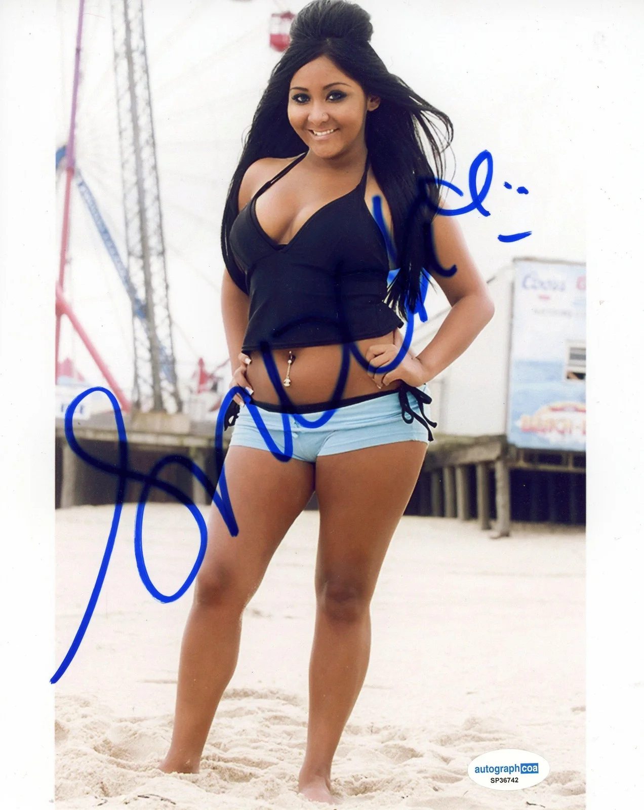 Nicole Snooki Polizzi — Nicole 'Snooki' Polizzi "Jersey Shore" AUTOGRAPH Signed 8x10 Photo ACOA, image 2