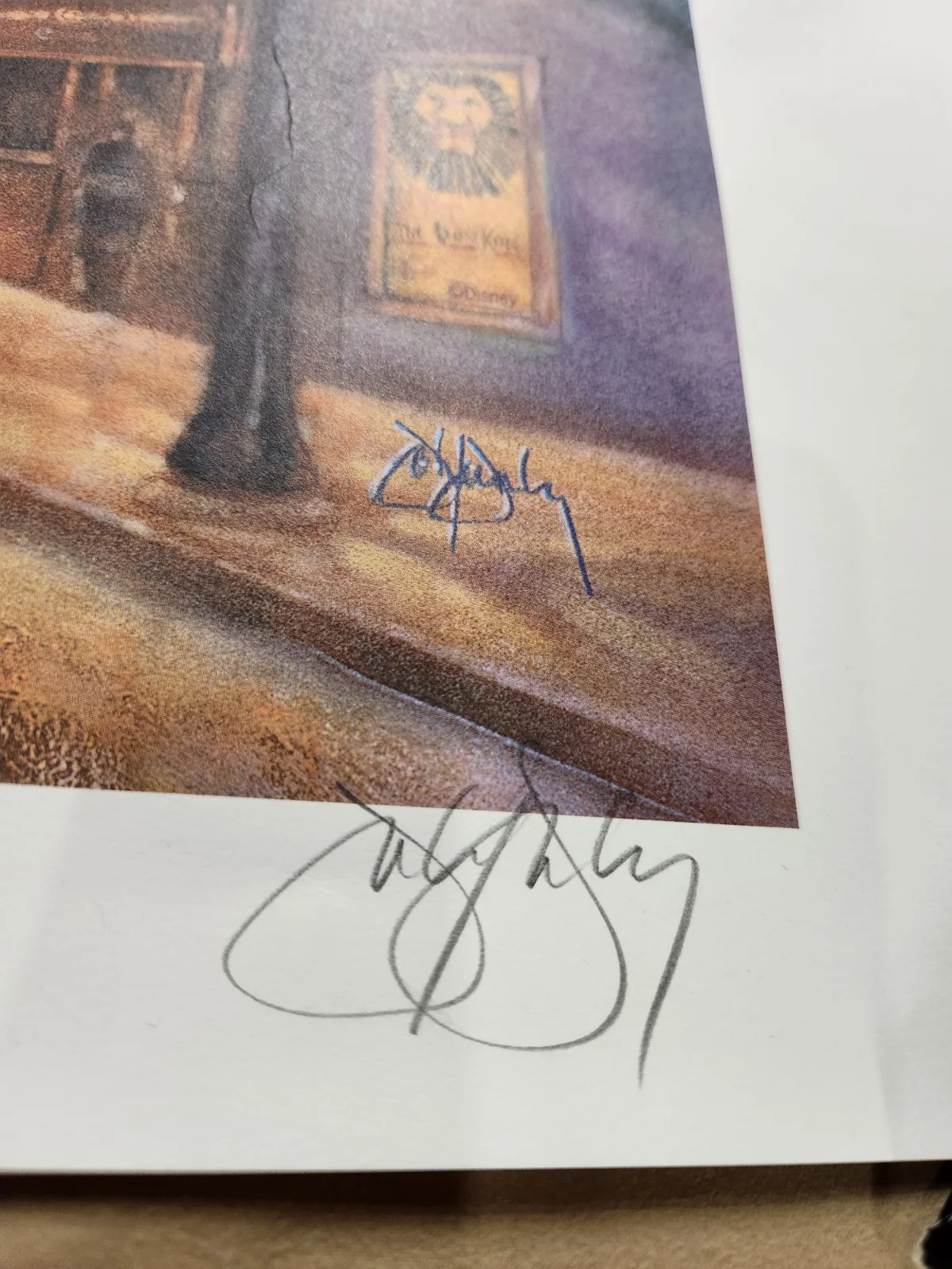 john hanley — John Hanley Signed Cadillac Palace Theatre Art Print Disney Lion King Chicago, изображение 2