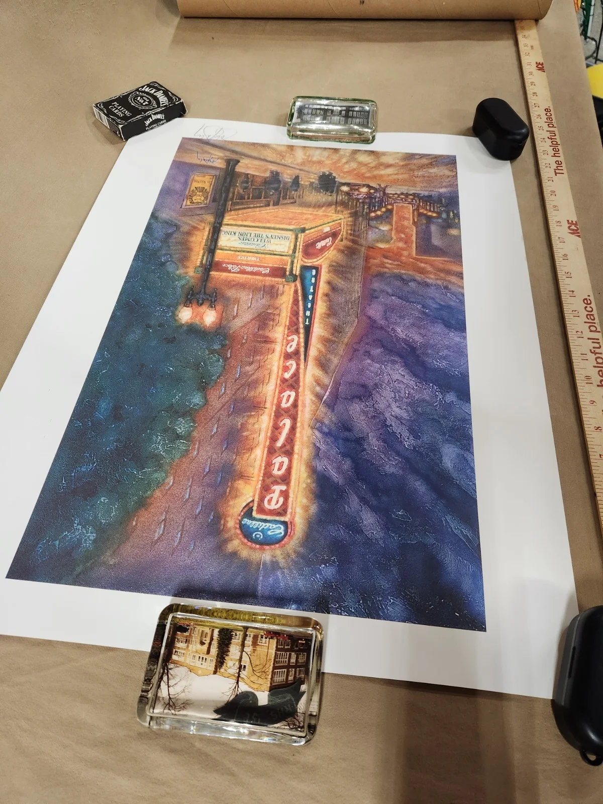 john hanley — John Hanley Signed Cadillac Palace Theatre Art Print Disney Lion King Chicago, изображение 4