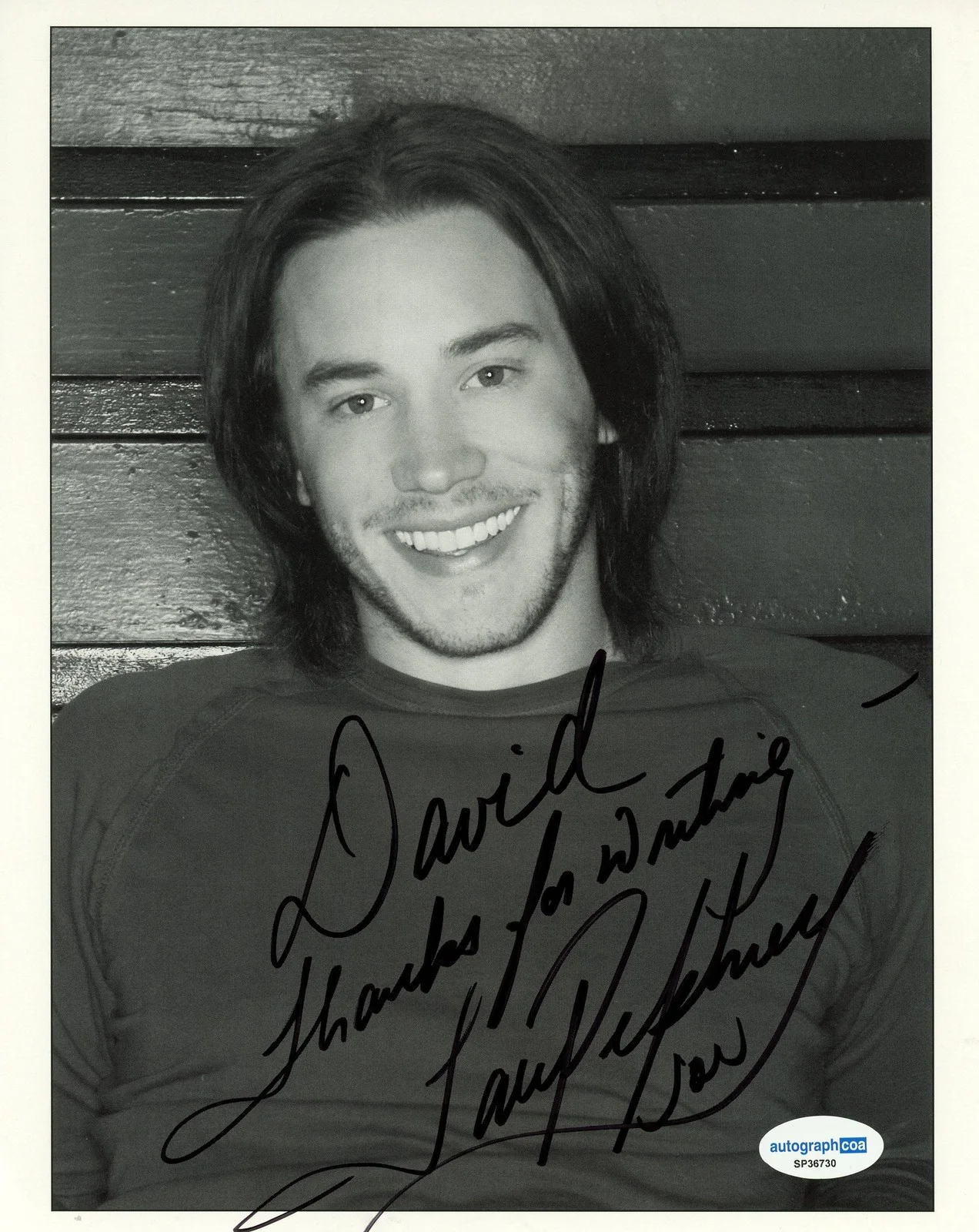 Tom Pelphrey — Tom Pelphrey "Guiding Light" AUTOGRAPH Signed 8x10 Photo 'To David' ACOA, изображение 2