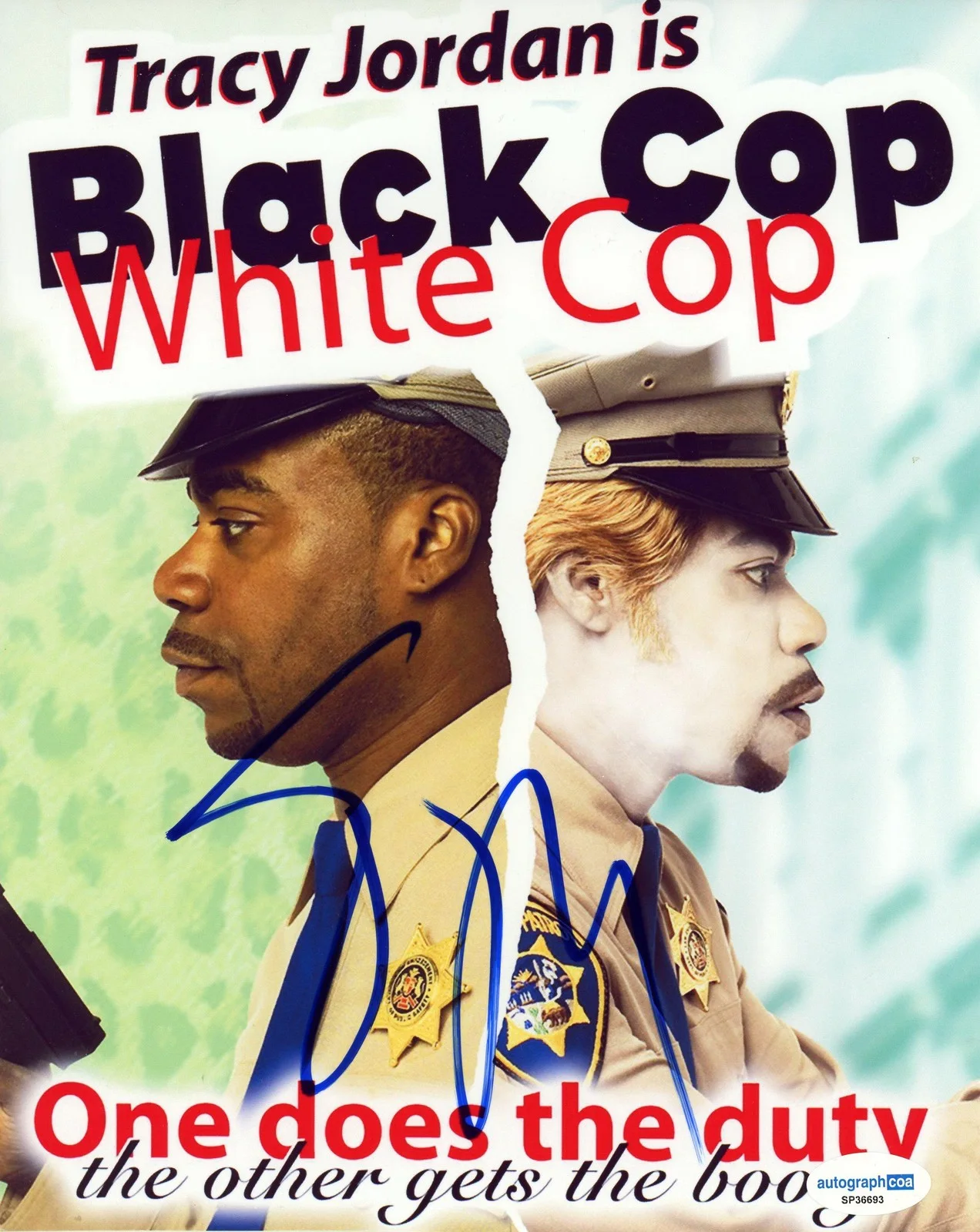 Tracy Morgan — Tracy Morgan "30 Rock" AUTOGRAPH Signed 'Black Cop White Cop' 8x10 Photo ACOA, image 2