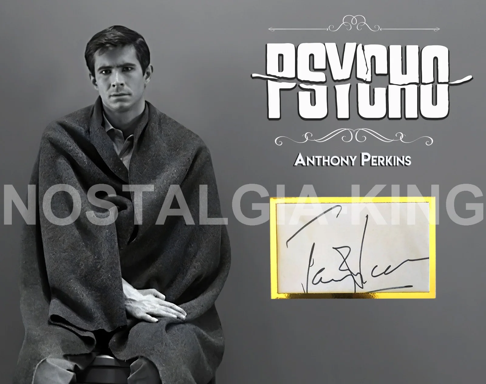ANTHONY PERKINS — ANTHONY PERKINS Signed/Autographed 11x14 Display - Psycho, Alfred Hitchcock, image 3