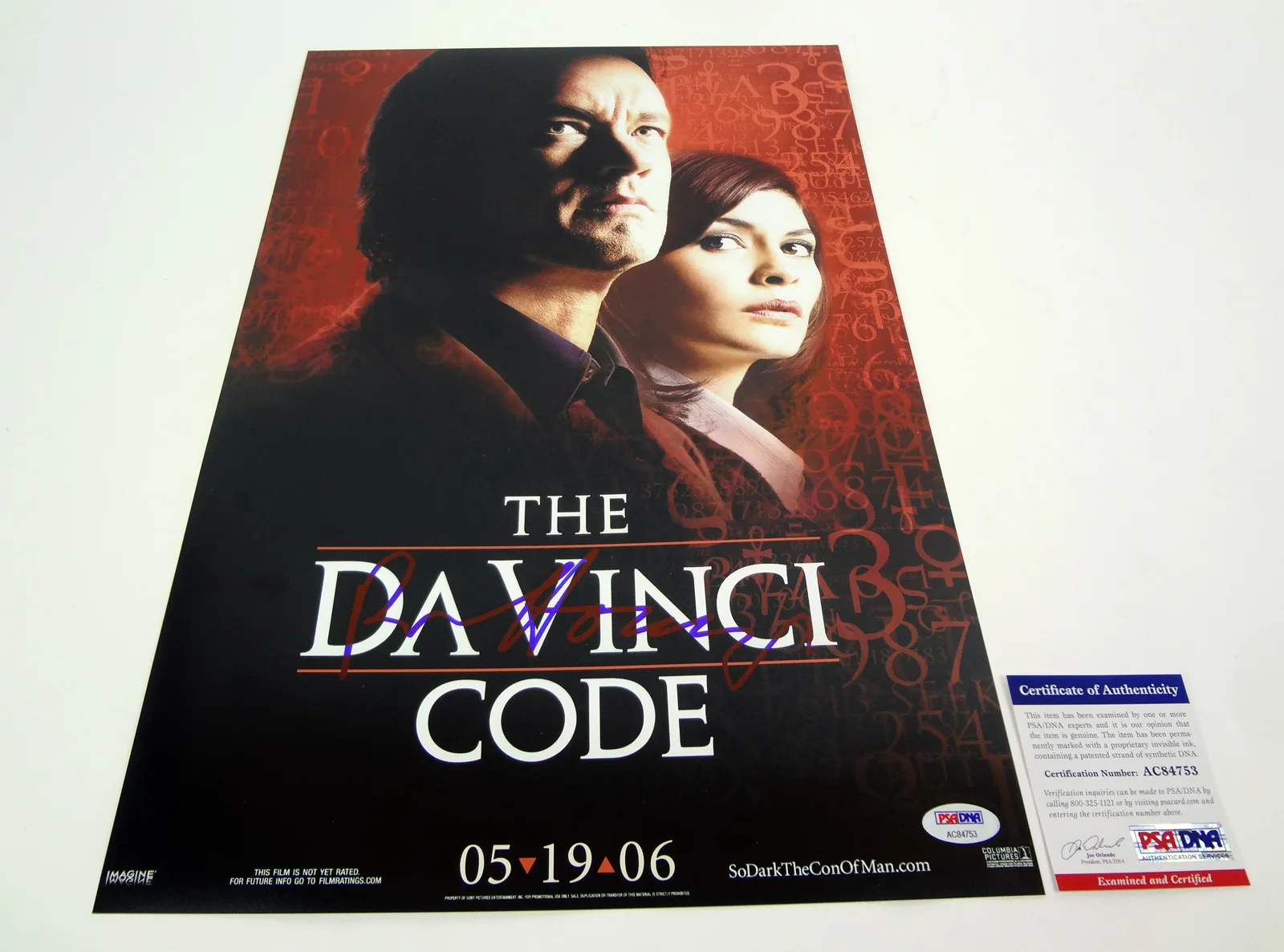 Ron Howard — Ron Howard Signed Autograph The Da Vinci Code Movie Poster PSA/DNA COA