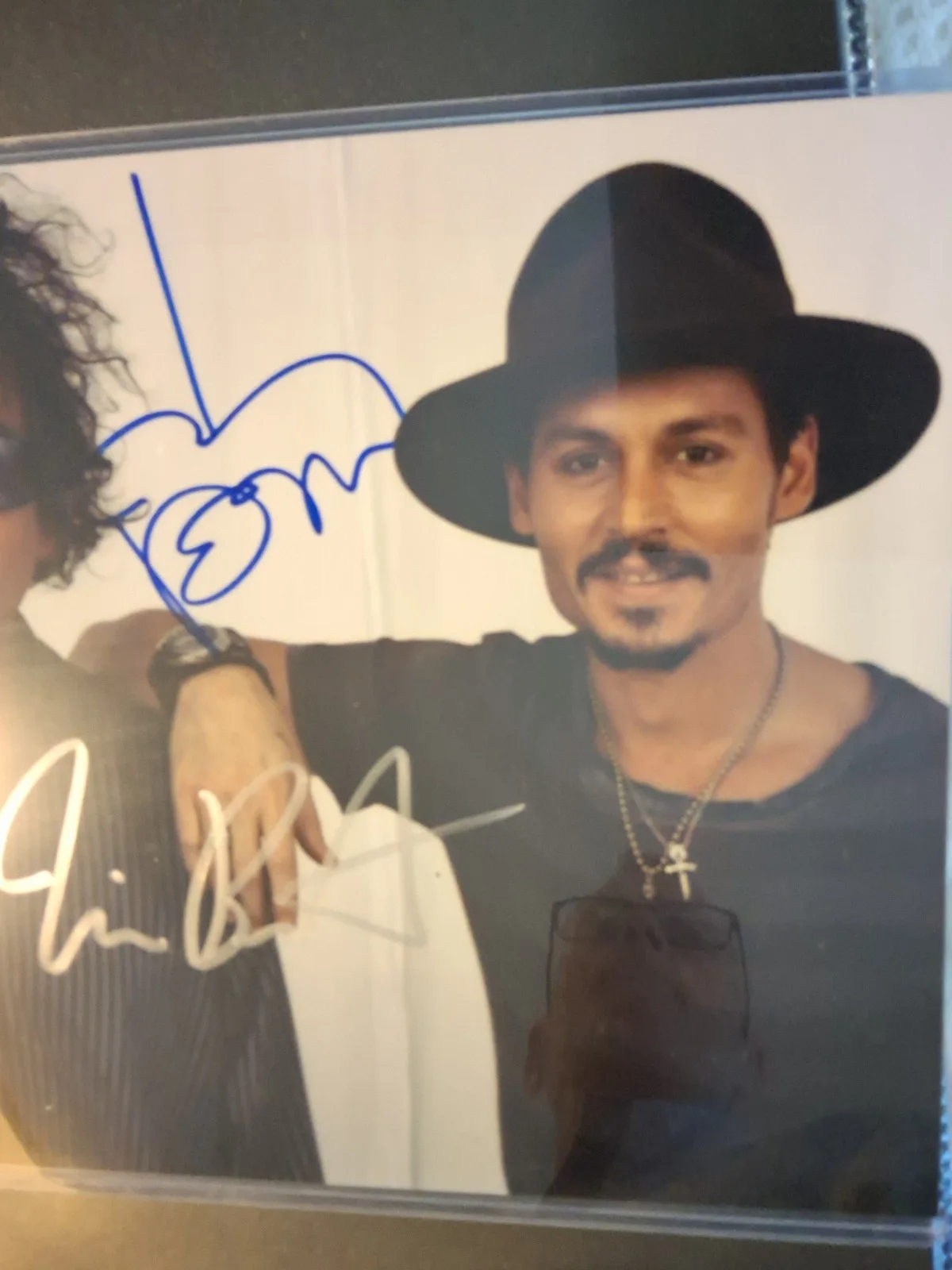 Legendary Filmmakers Tim Burton Johnny Depp. Signed Autograph. COA, image 3