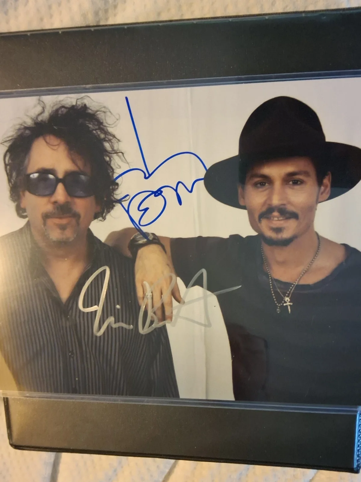 Legendary Filmmakers Tim Burton Johnny Depp. Signed Autograph. COA, image 4