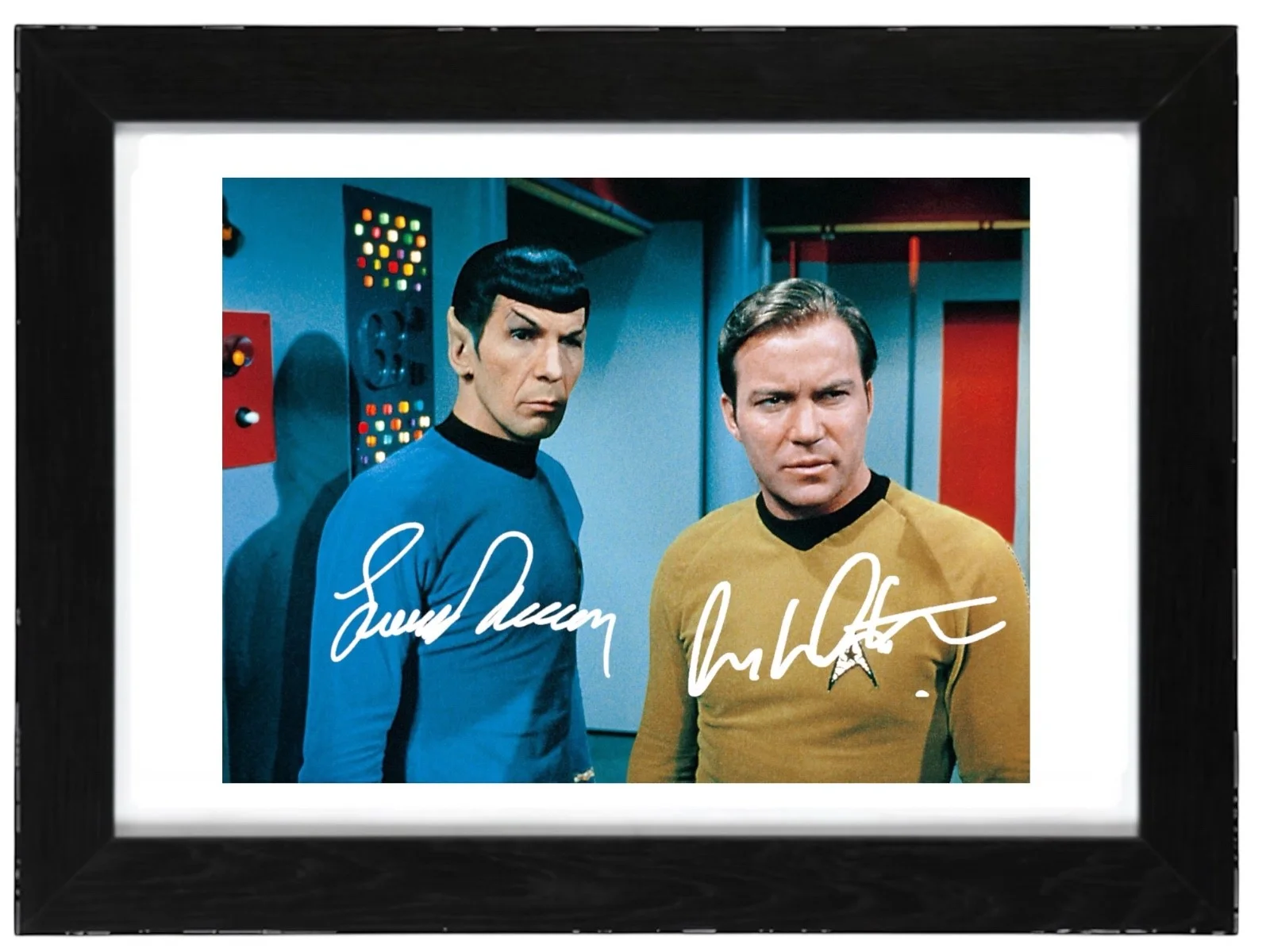 Leonard Nimoy And William Shatner Signed PHOTO Pre Print 6x4/A4/ Framed, изображение 3