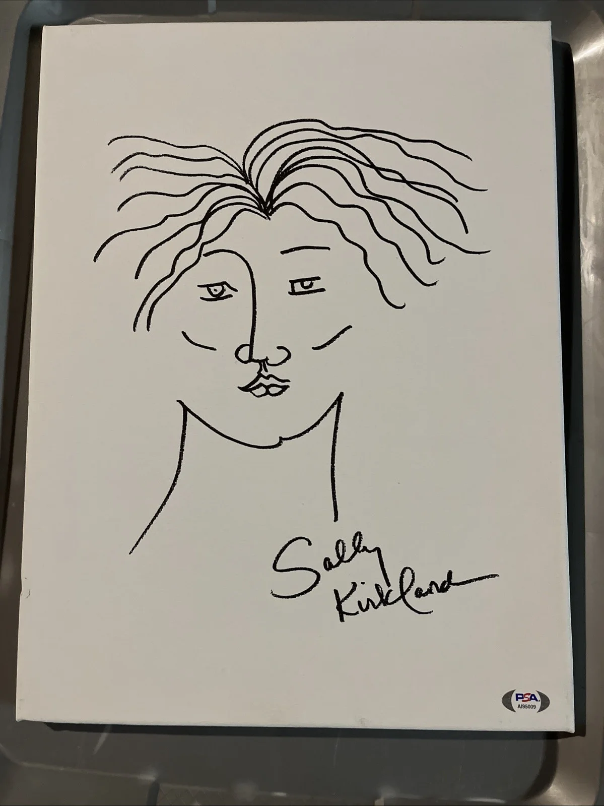 SALLY KIRKLAND SIGNED SELF PORTRAIT DRAWING SKETCH PSA CERTIFIED STRETCH CANVAS, изображение 4