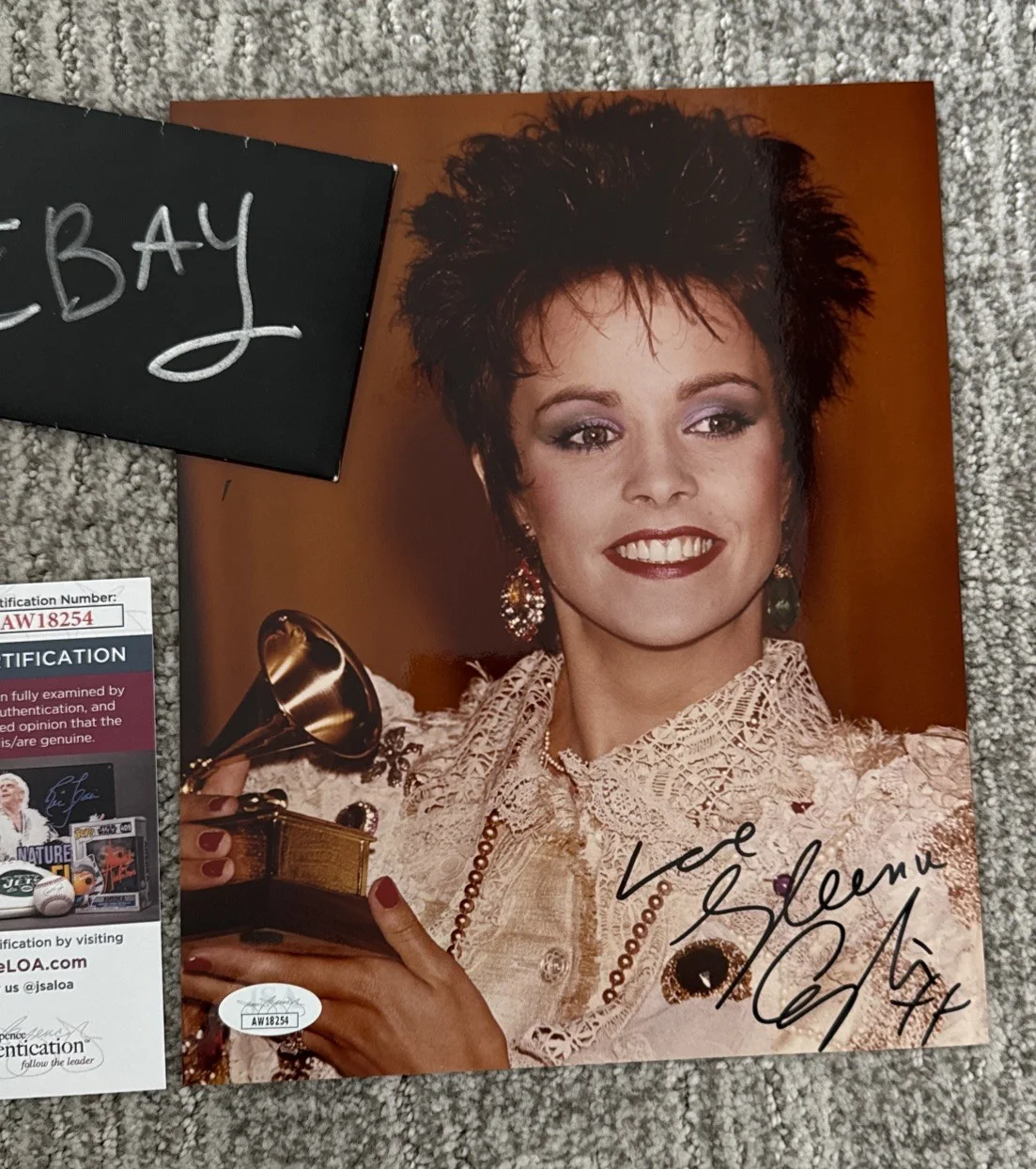 Grammy Pop Icon Sheena Easton Grammy Win SIGNED PHOTO COA JSA Autograph, image 4