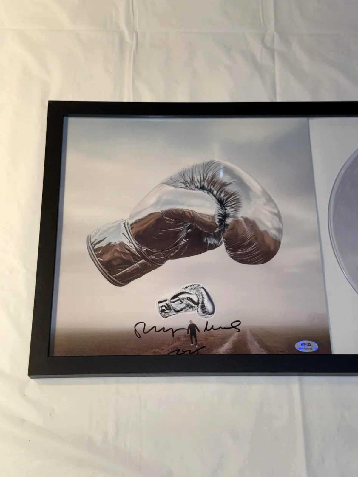 BRYAN ADAMS SIGNED AUTOGRAPH ROLL WITH THE PUNCHES VINYL RECORD FRAMED PSA COA, image 3