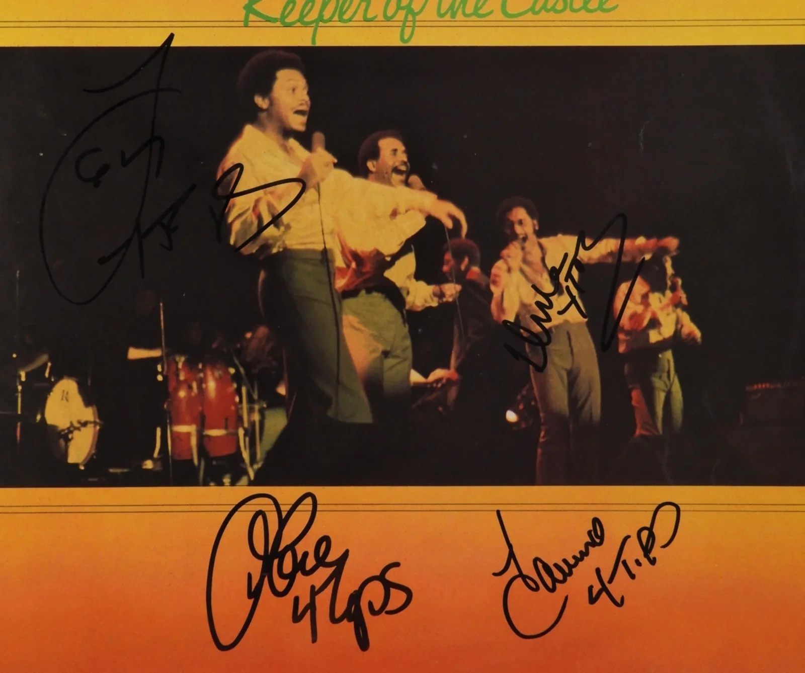 The Four Tops JSA Signed Autograph Record Album Vinyl Keeper Of The Castle, изображение 2
