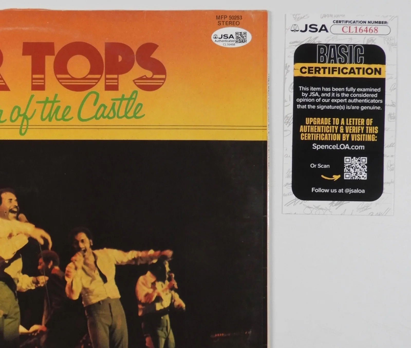 The Four Tops JSA Signed Autograph Record Album Vinyl Keeper Of The Castle, изображение 3