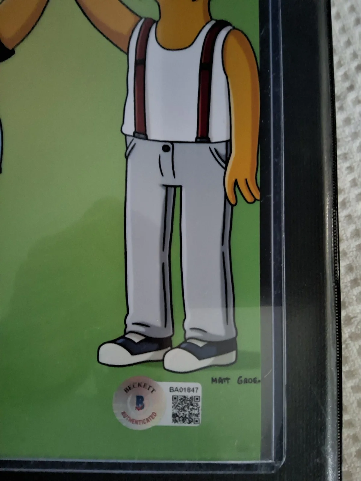 Cheech and Chong Bart Simpson. Beckett Authenticated BA0184 signed Tommy Chong, image 4