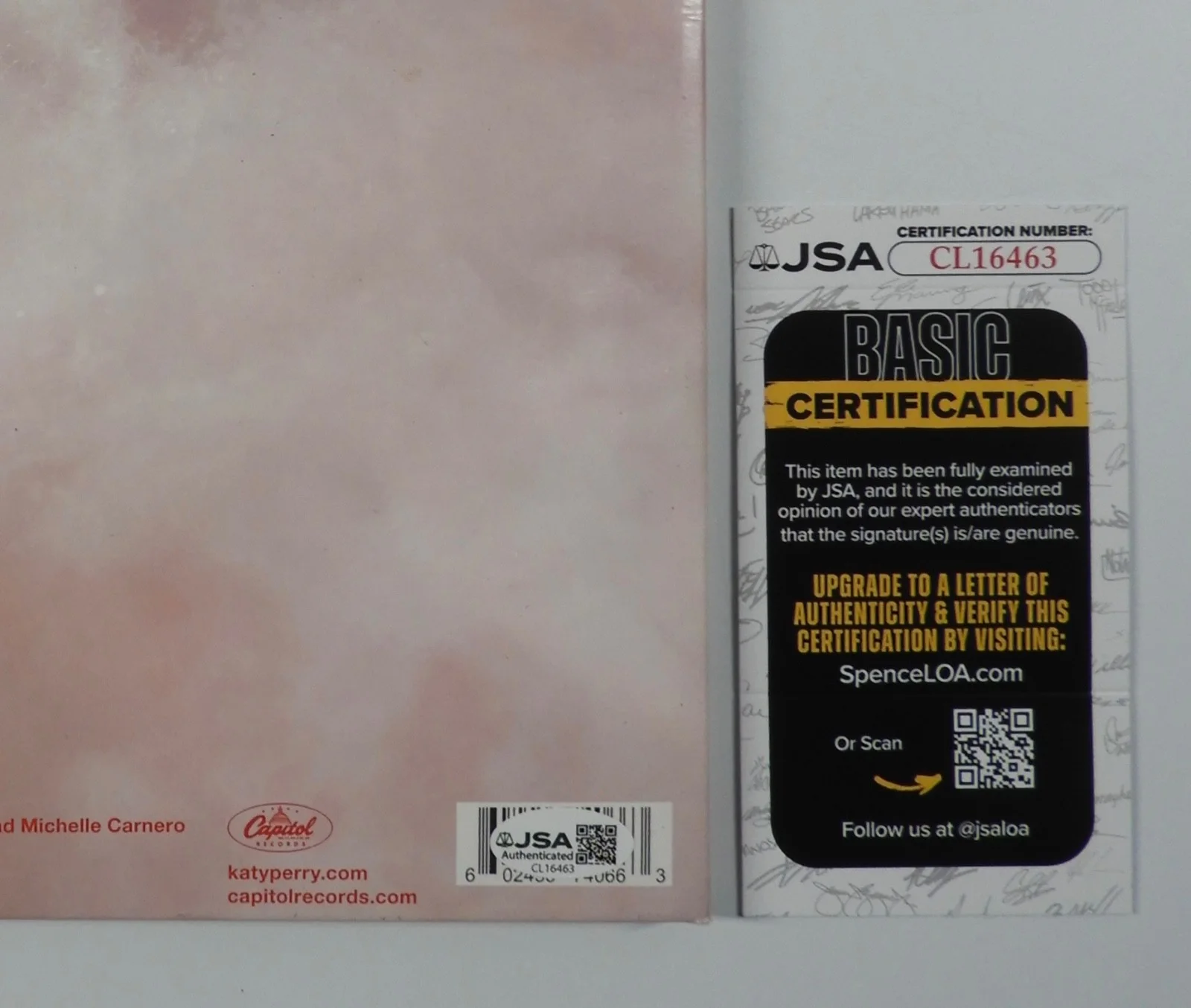 Katy Perry JSA Signed Autograph Record Album Vinyl Insert Teenage Dream, image 3