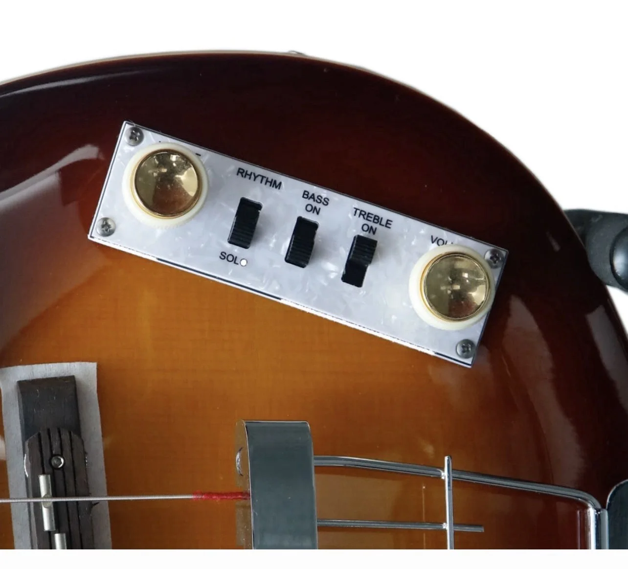 Beatles Signed Hofner Bass Guitar Pickguard All4 Lennon McCartney Harrison Starr, image 4
