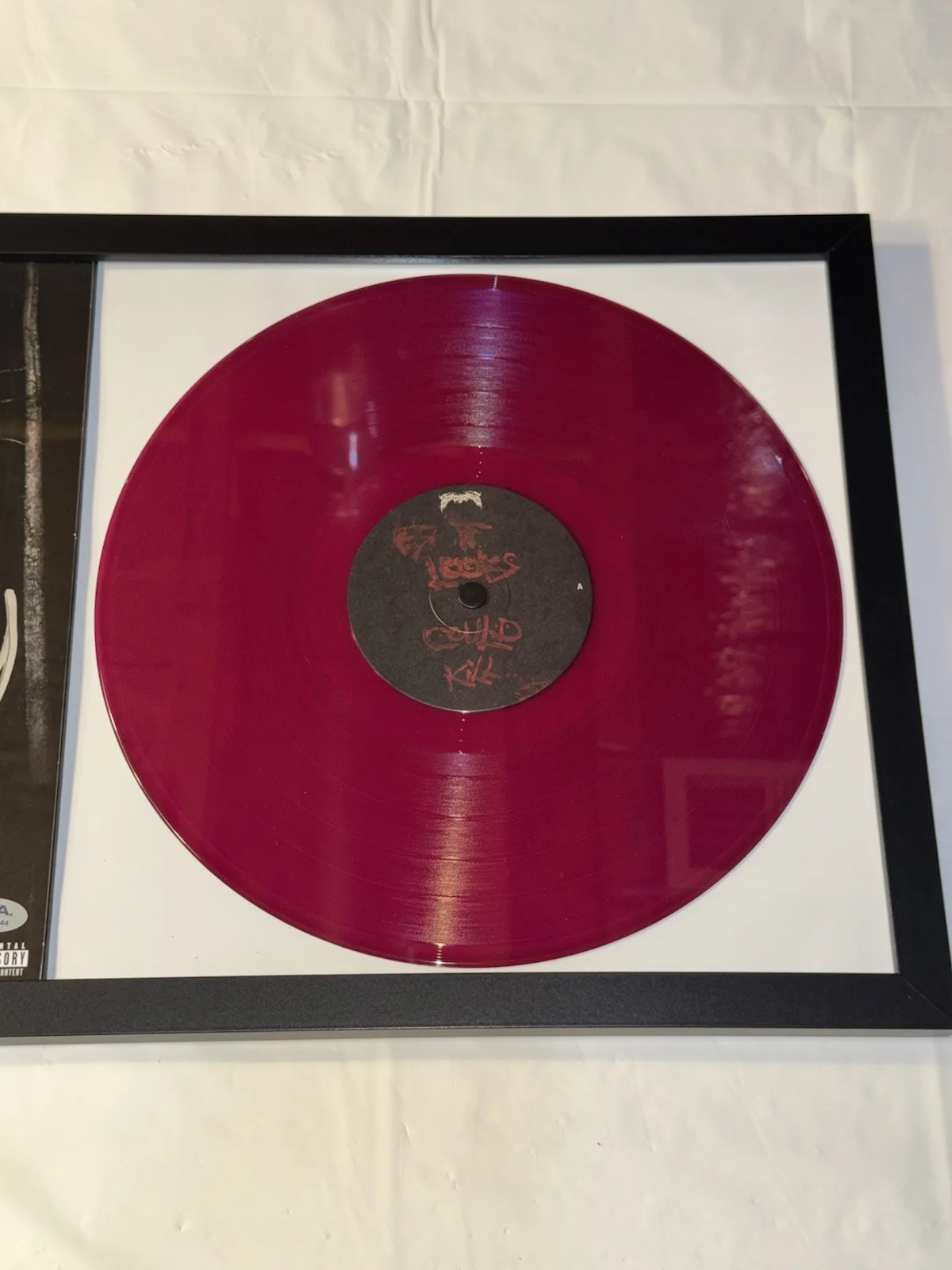 DESTROY LONELY SIGNED AUTOGRAPH IF LOOKS COULD KILL VINYL RECORD FRAMED PSA COA, image 4