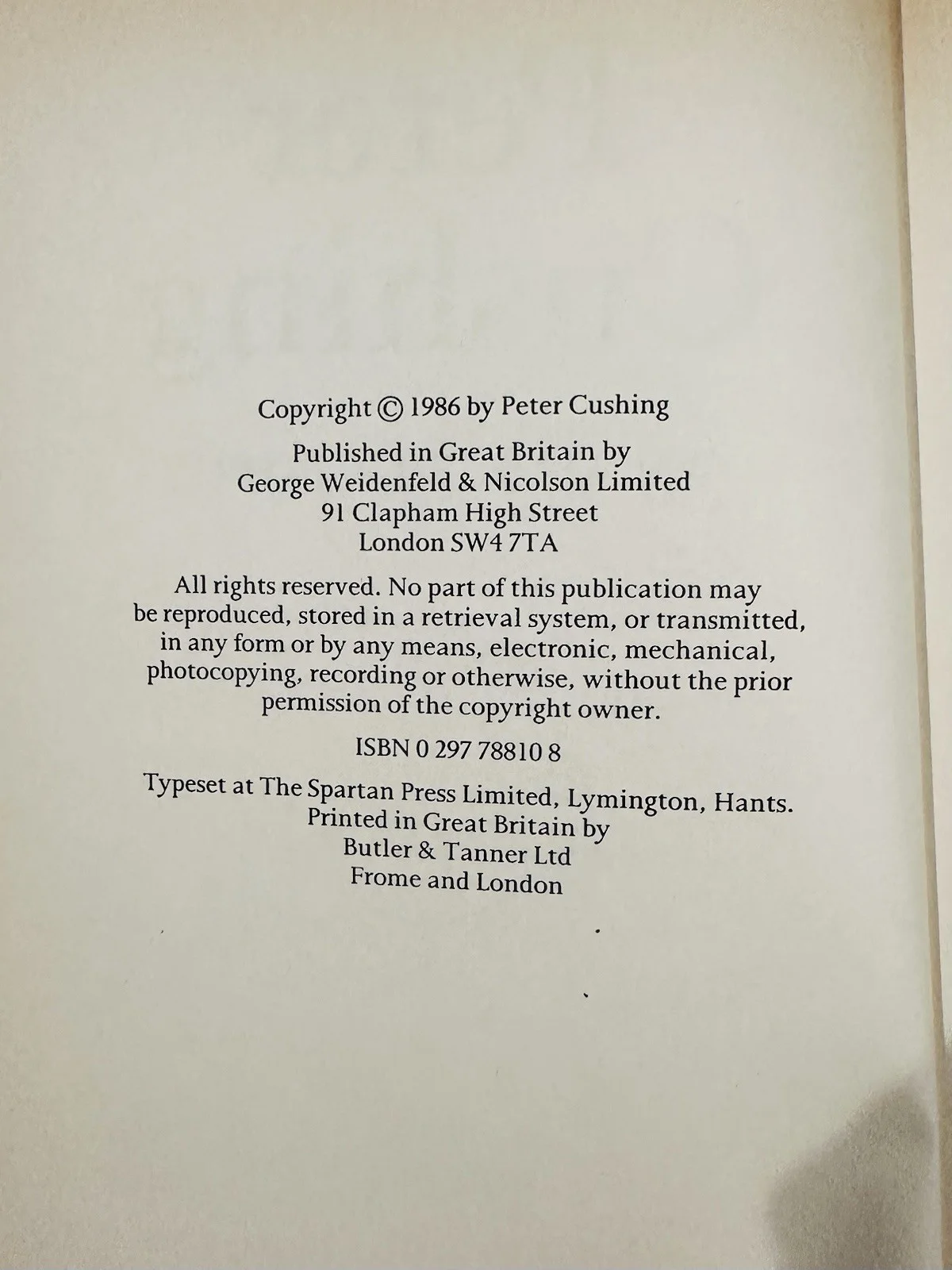 Peter Cushing Signed Autobiography BAS Letter Star Wars Horror Legend RARE, image 2