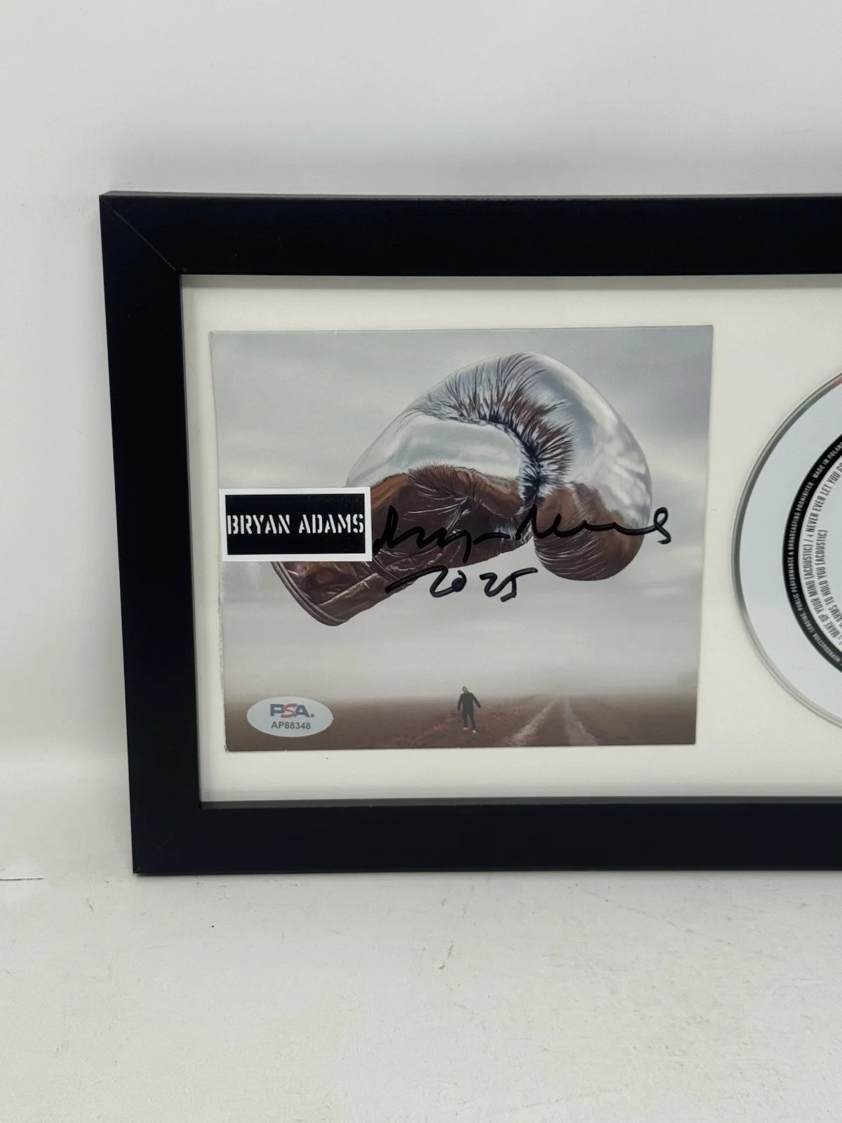 BRYAN ADAMS SIGNED AUTOGRAPH ROLL WITH THE PUNCHES CD FRAMED PSA/DNA COA RARE, image 2
