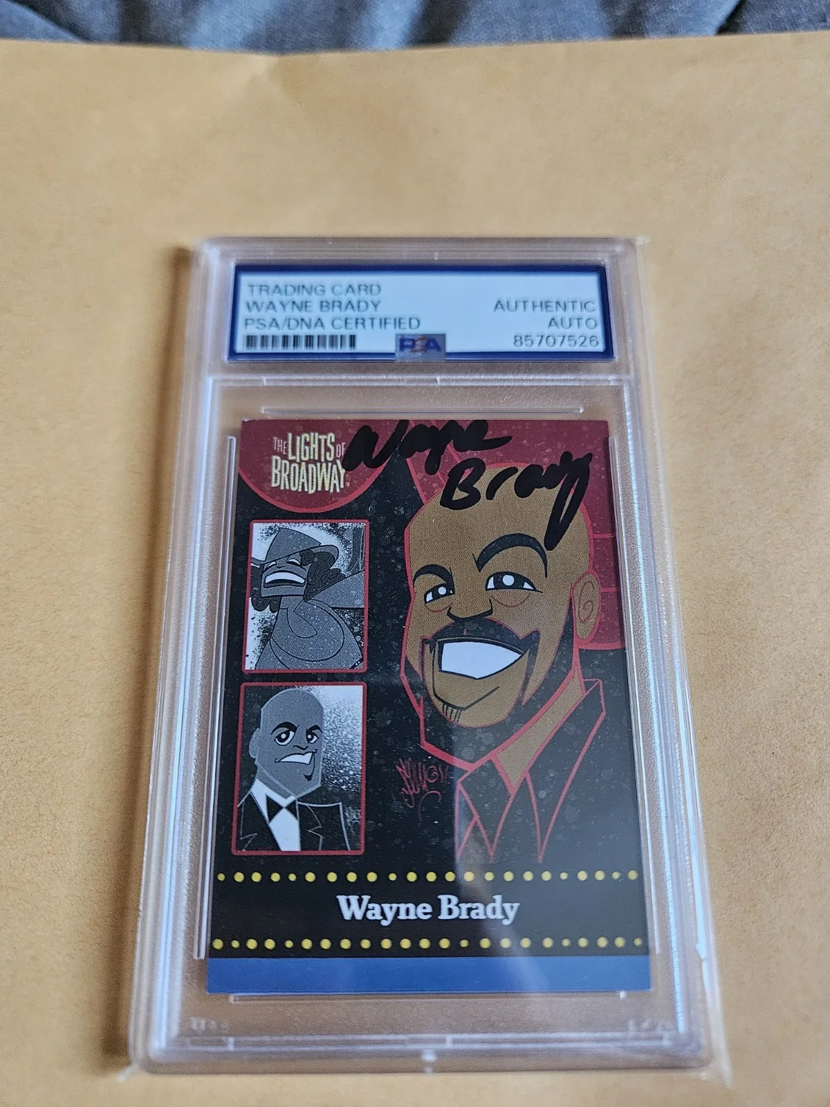 Wayne Brady — Wayne Brady Signed Lights Of Broadway Trading Card. Psa Dna, image 2