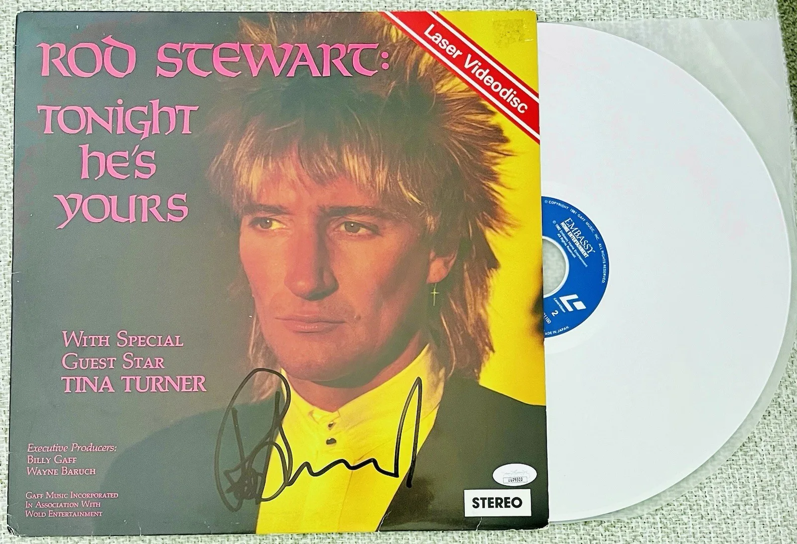 Rod Stewart Signed Record Album Large Bold Autograph JSA, image 4