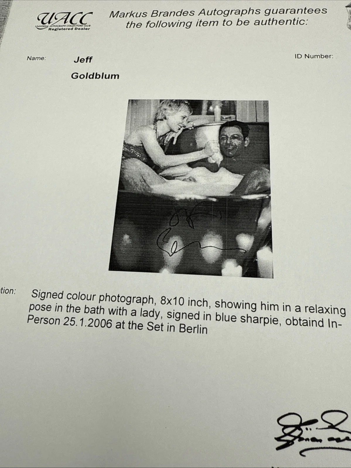 Jeff Goldblum signed 8x10 Photo Autographed Picture with COA, image 4