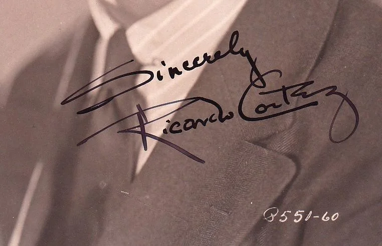 Actor Ricardo Cortez Original Signed Photo Autograph Maltese Falcon, изображение 2