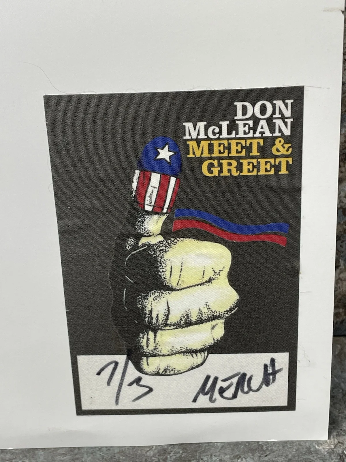 Don McLean Signed Autograph 11x17 Meet N Greet Merch, image 4