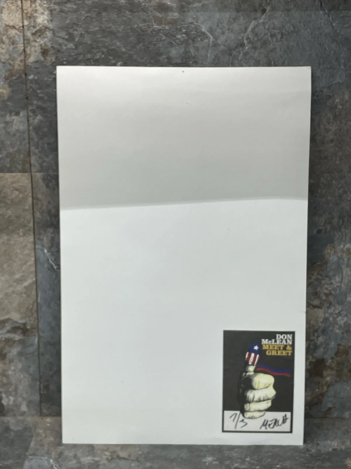 Don McLean Signed Autograph 11x17 Meet N Greet Merch, image 5
