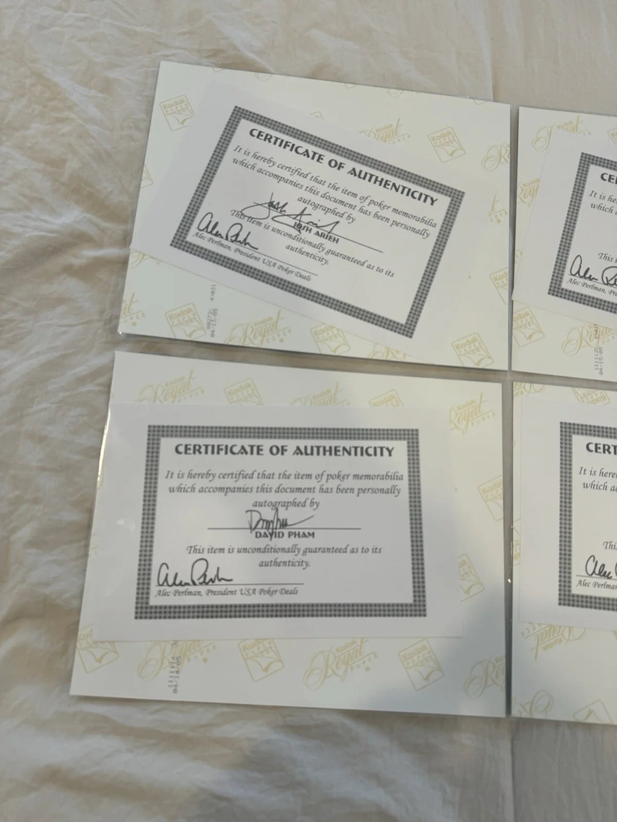 Layne Flack David Pham Josh Arieh Paul Darden Signed 8x10 Lot of (4) with COA, изображение 5