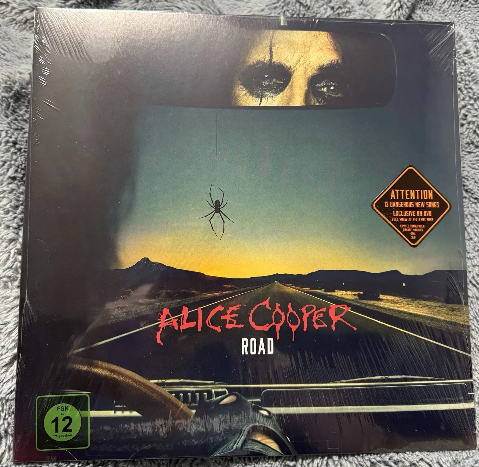 Alice Cooper Road Orange Marbled Vinyl with Signed Insert & DVD - NEW!, image 2