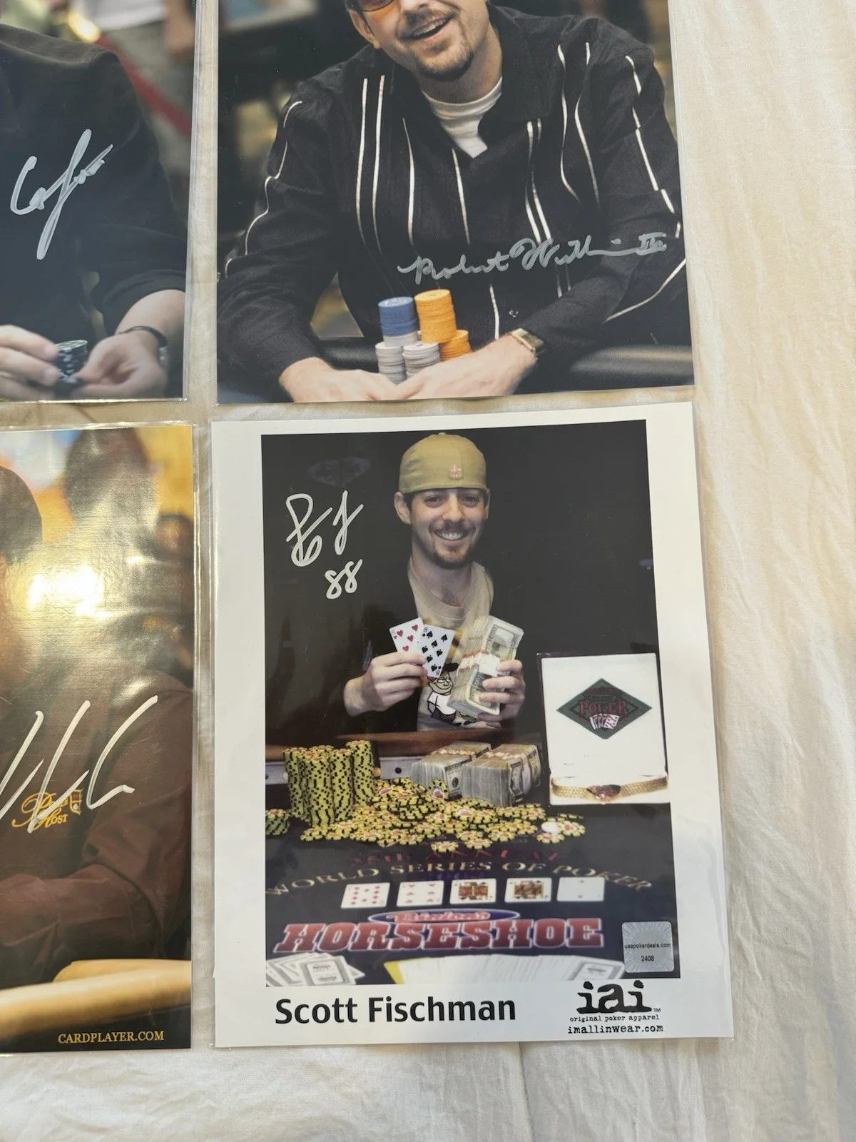 Scott Fischman C Jett Amir Vahedi Rob Williamson III Poker Signed 8x10 Lot 4 COA, изображение 2