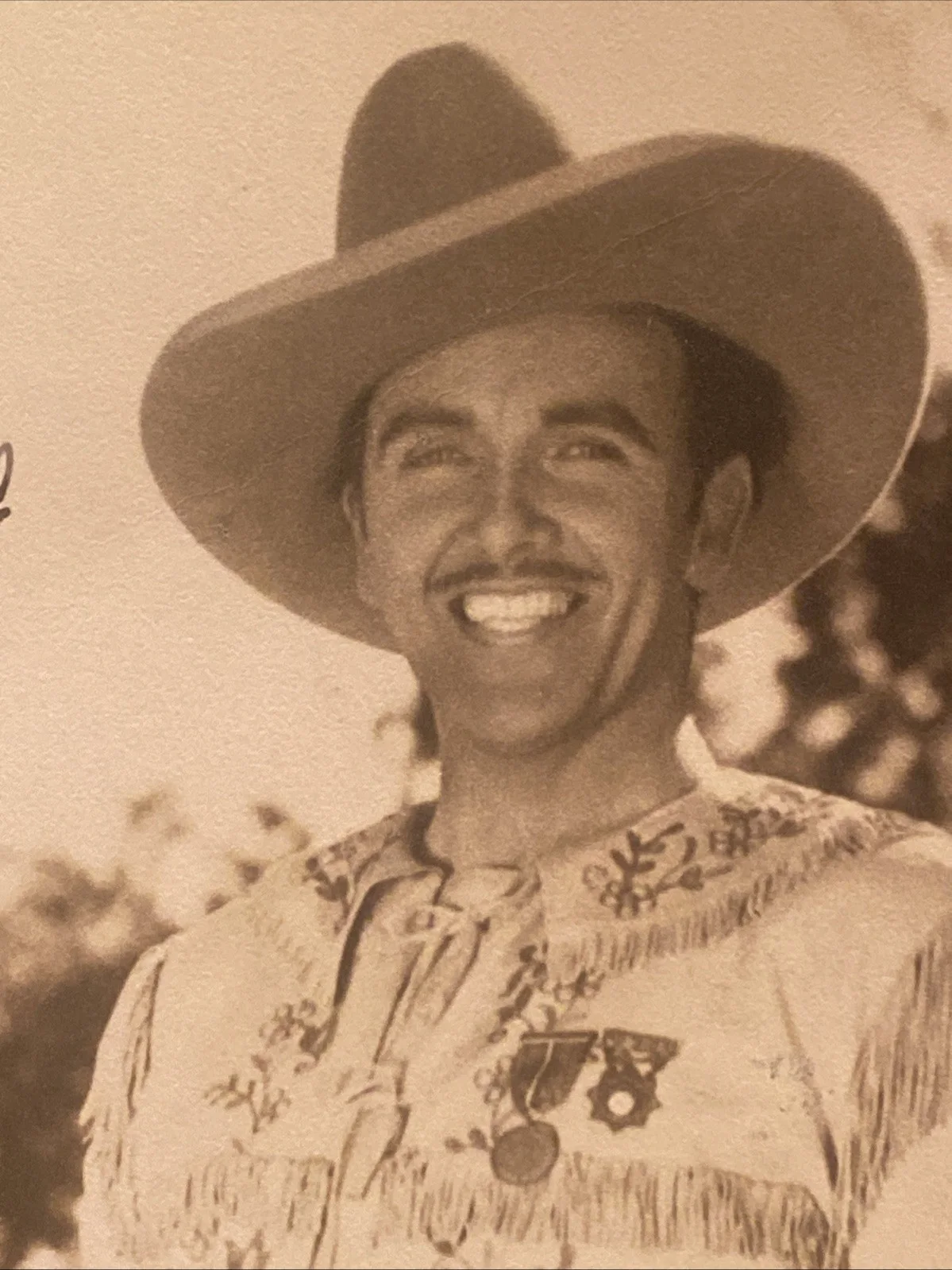 Preston Foster — Preston Foster - 1940s B&W Western Photo 11”x14” Signed Inscribed NICE!, изображение 3