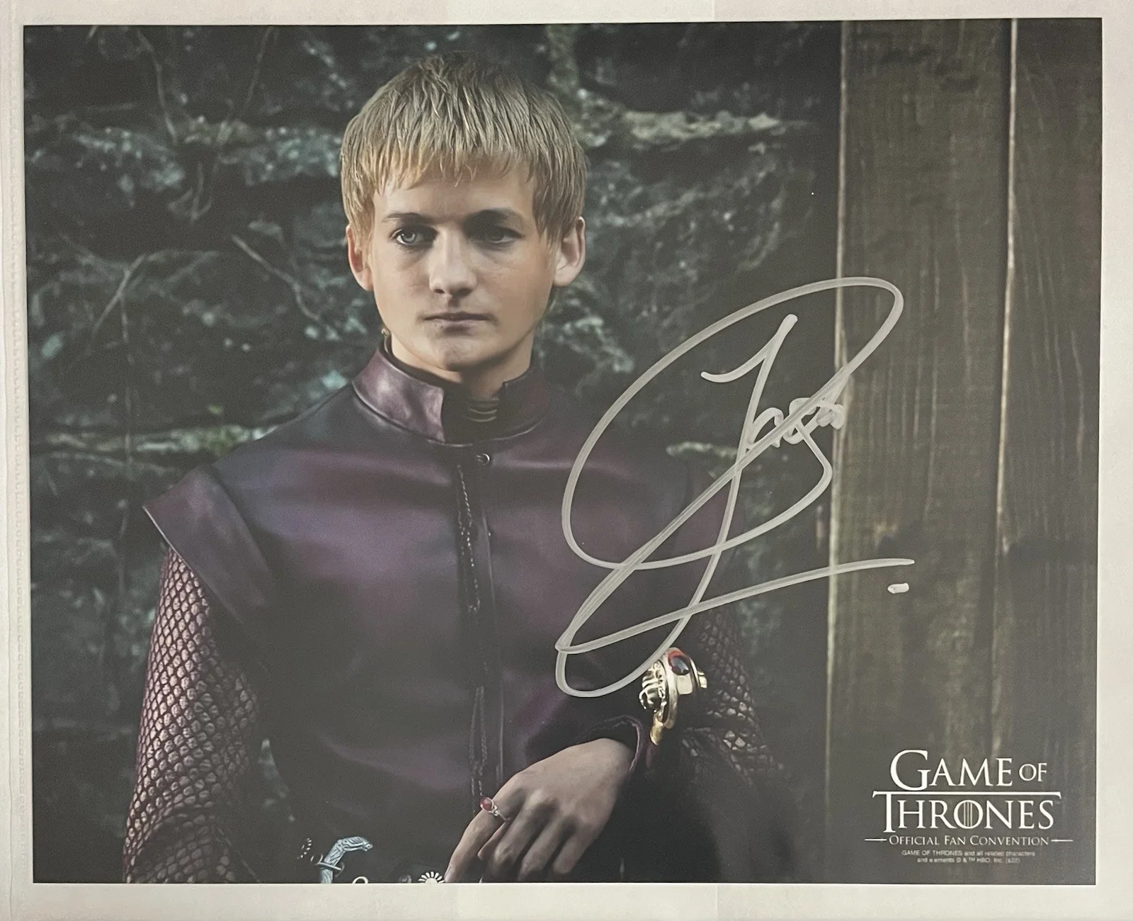 Jack Gleeson — JACK GLEESON SIGNED 8X10 PHOTO FROM GOT as JOFFREY BARATHEON Creation Ent COA, image 4