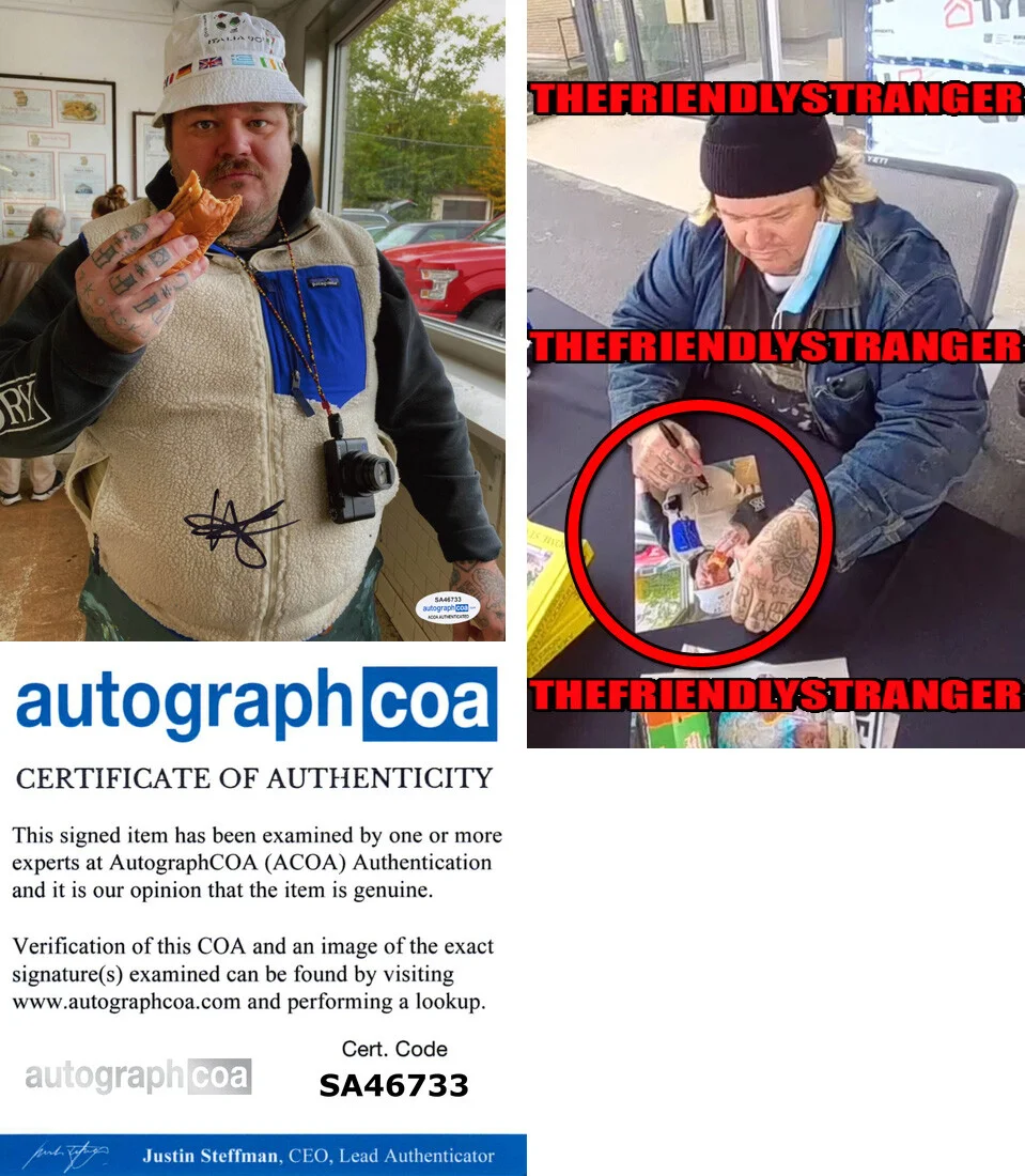 MATTY MATHESON — Matty Matheson signed 8x10 Photo EXACT PROOF f The Bear KFC Celeb Chef ACOA COA