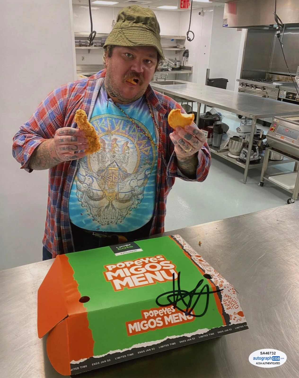 MATTY MATHESON — Matty Matheson signed 8x10 Photo EXACT PROOF e The Bear KFC Celeb Chef ACOA COA, image 4