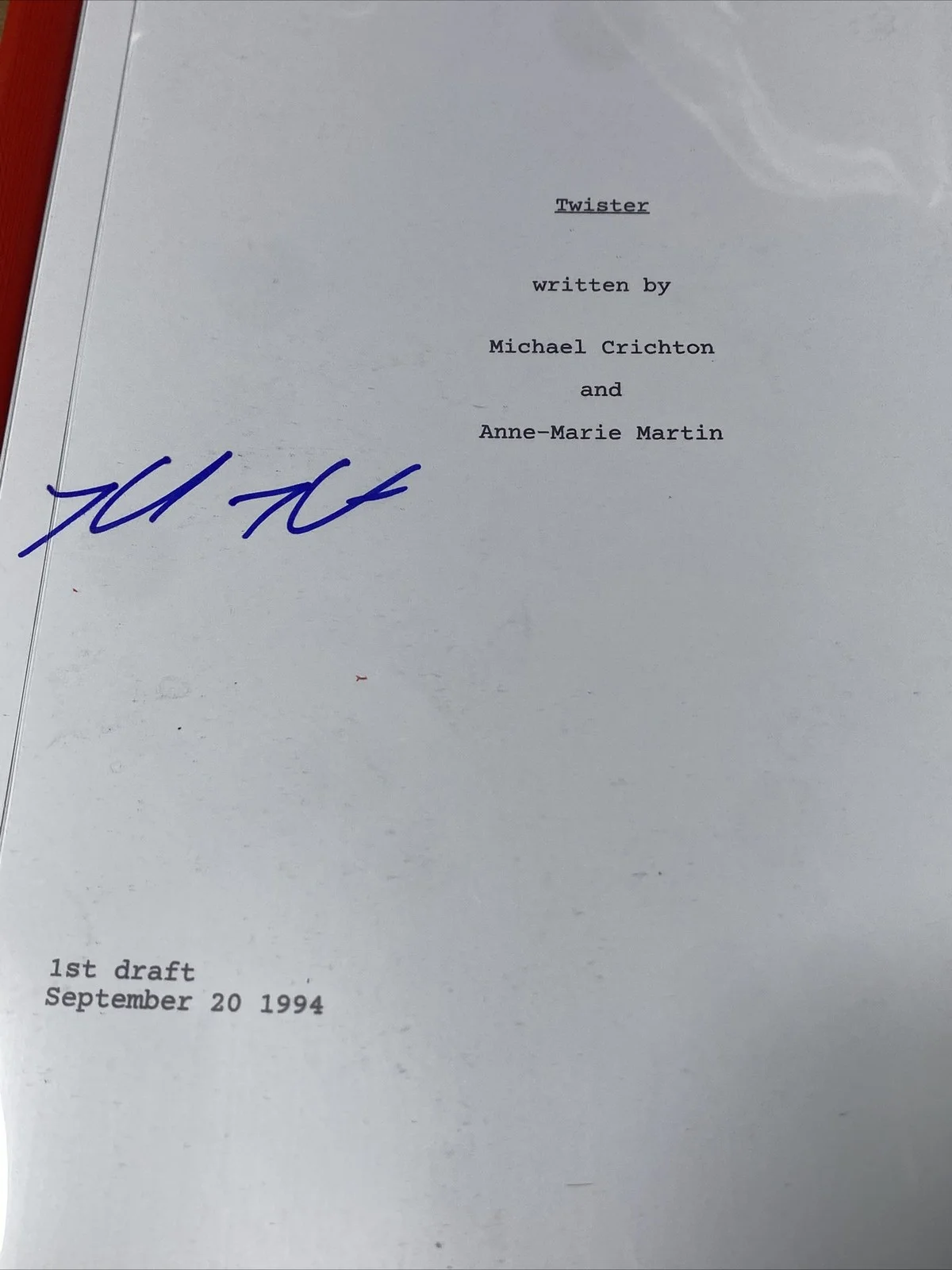Helen Hunt — HELEN HUNT SIGNED AUTOGRAPH - Twister MOVIE SCRIPT - Official Pix COA, image 2