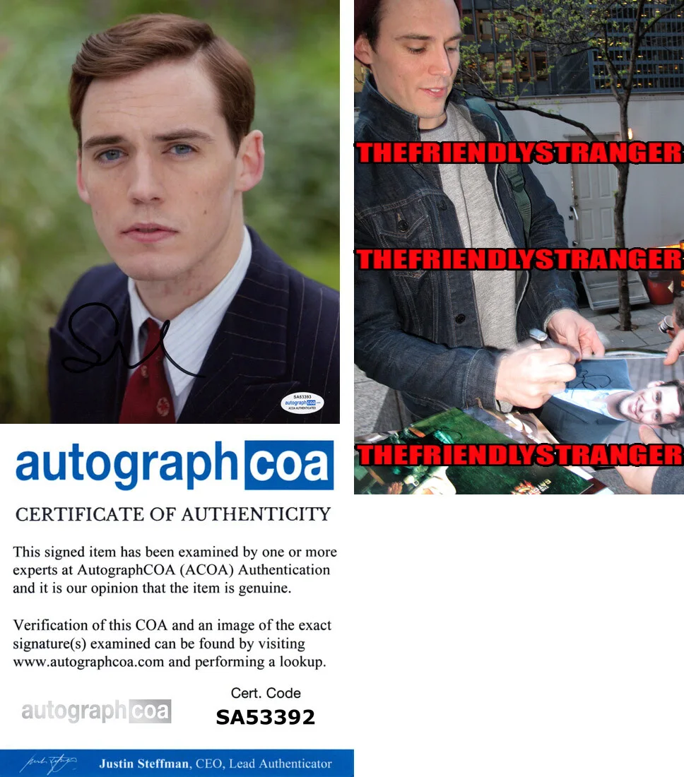 SAM CLAFLIN — Sam Claflin signed 8x10 Photo d Proof HUNGER GAMES Daisy Jones & The Six ACOA