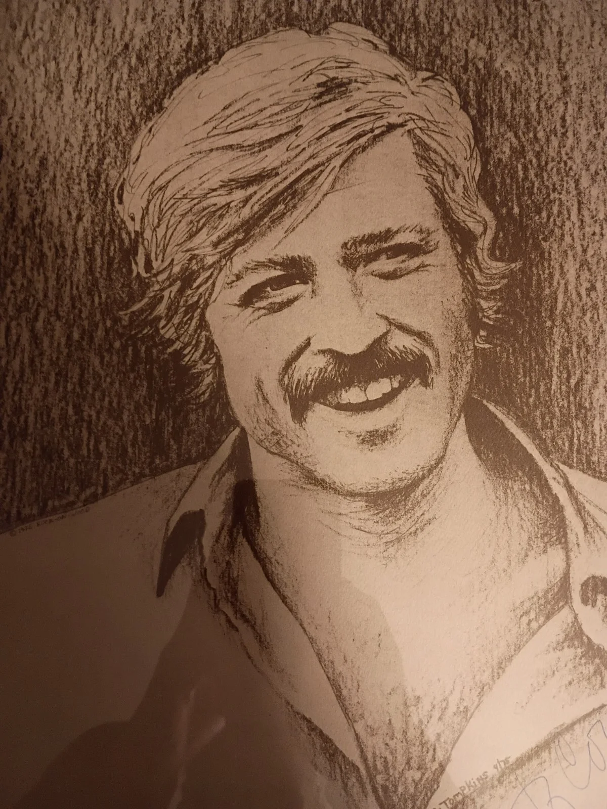 Autograph Robert Redford signed M. Tompkins 4/75 — Robert Redford Autographed Sketch Artist M. Tompkins 4/75 @1976. R E A D, изображение 5
