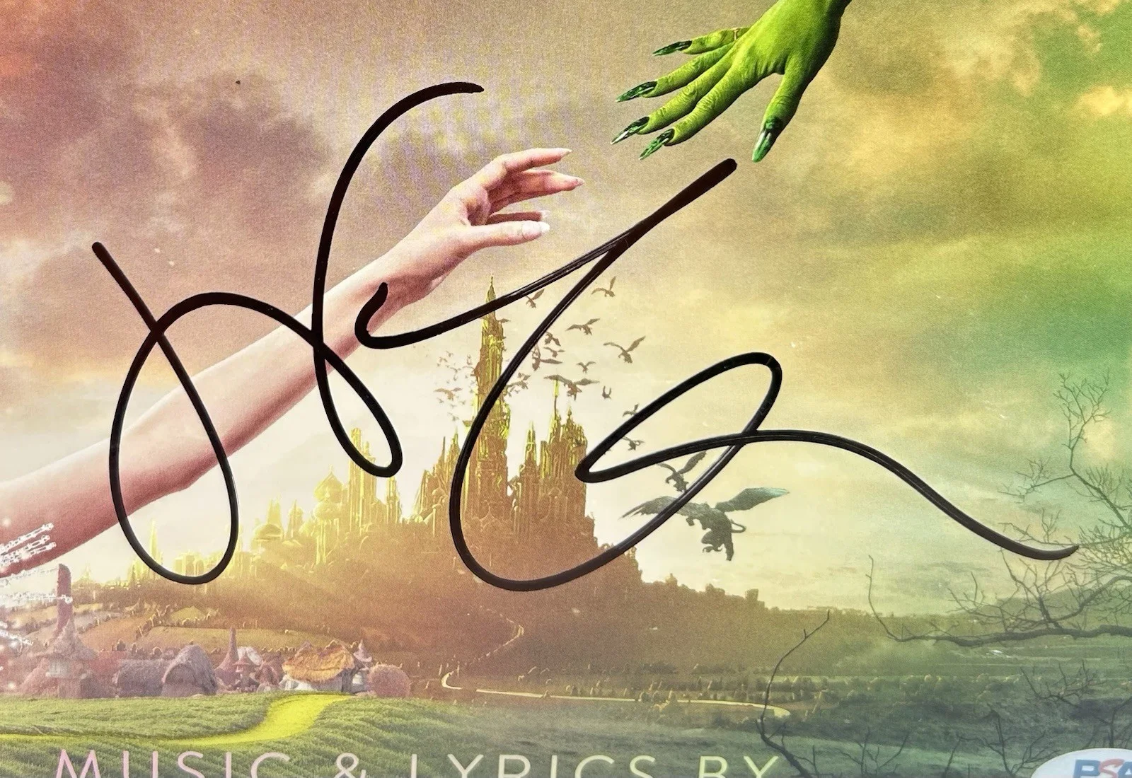 Jon M Chu, Jeffery Goldblum — Jon M Chu & Jeff Goldblum Signed Wicked Soundtrack Vinyl PSA/DNA COA, изображение 3